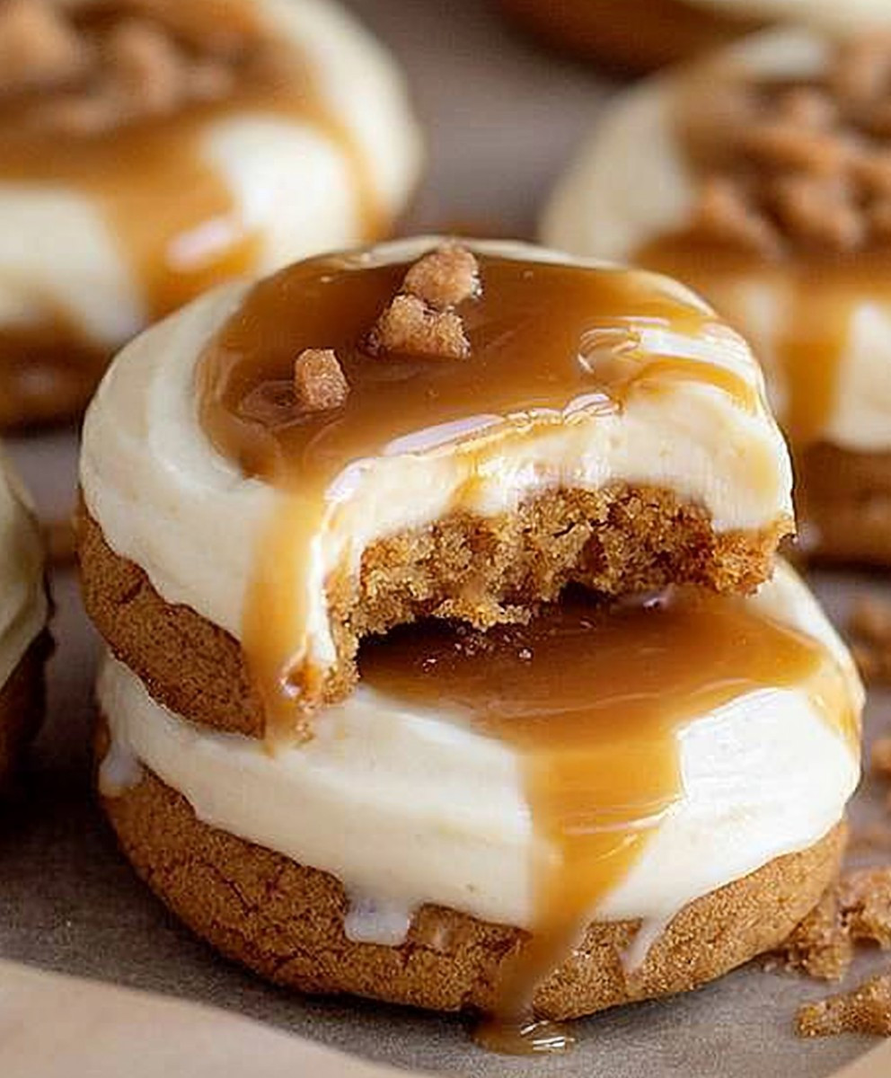 Salted Caramel Cheesecake Cookies