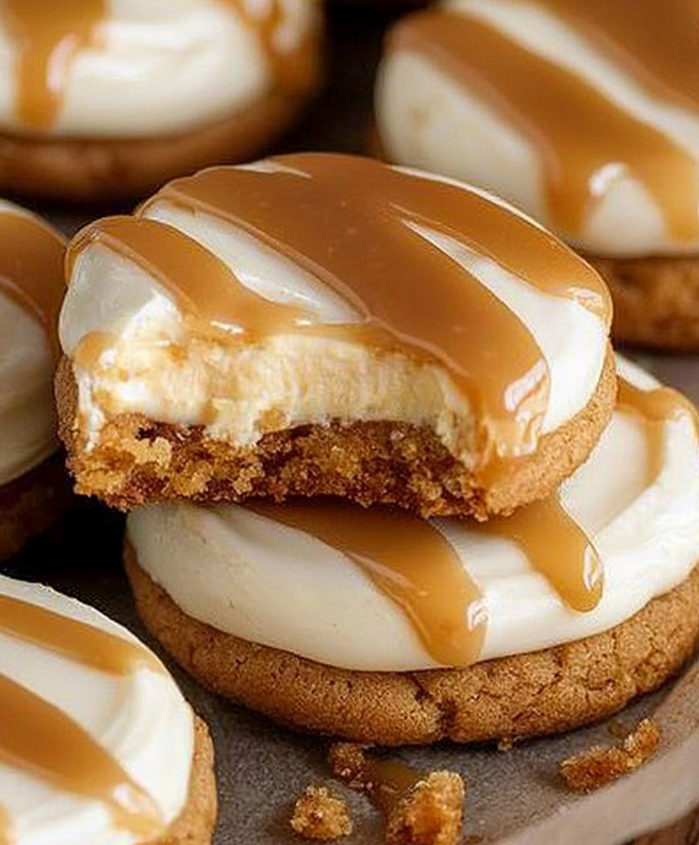 Salted Caramel Cheesecake Cookies