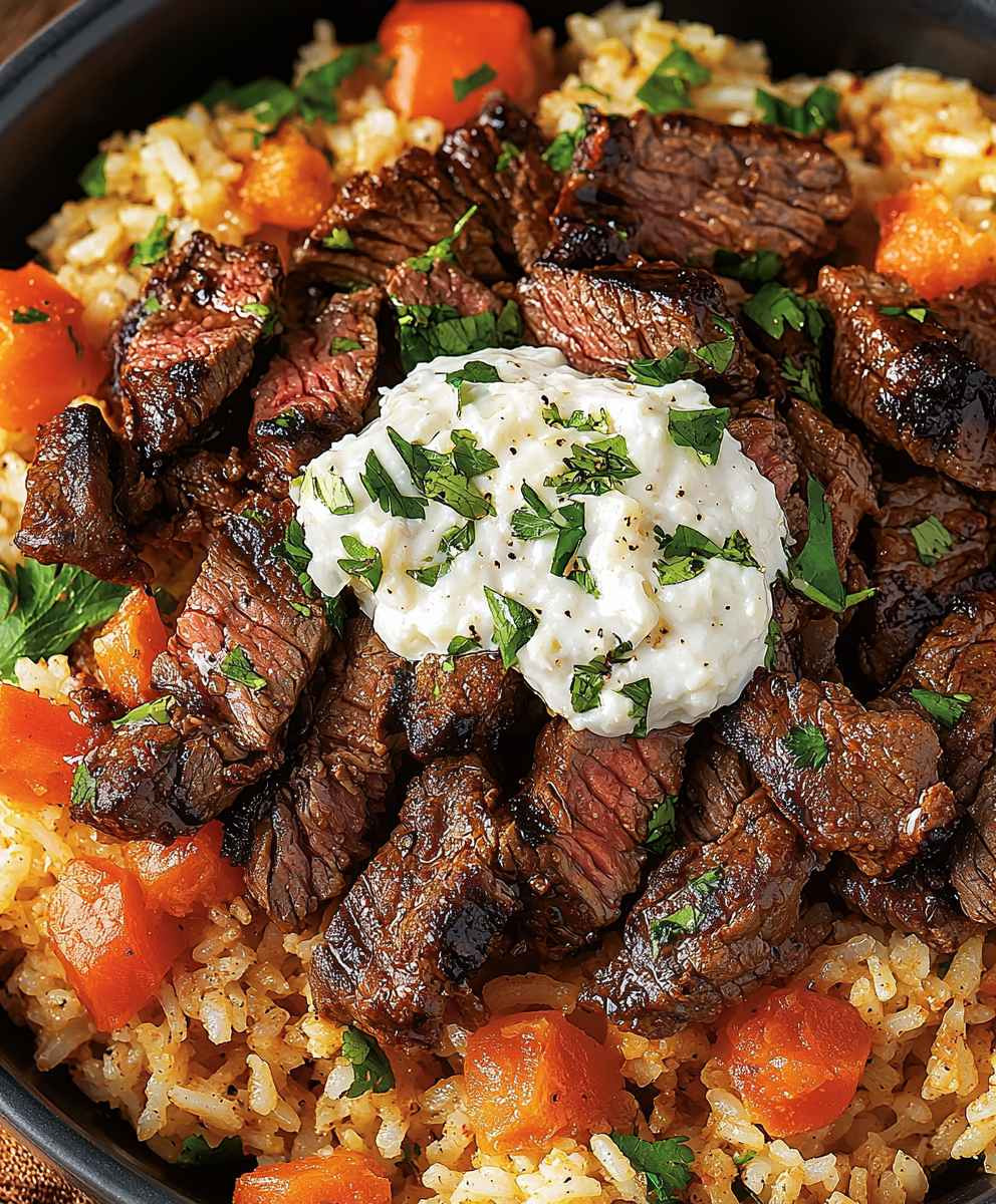 Steak Queso Rice