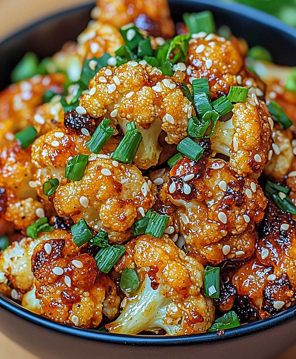 Sweet Spicy Baked Cauliflower