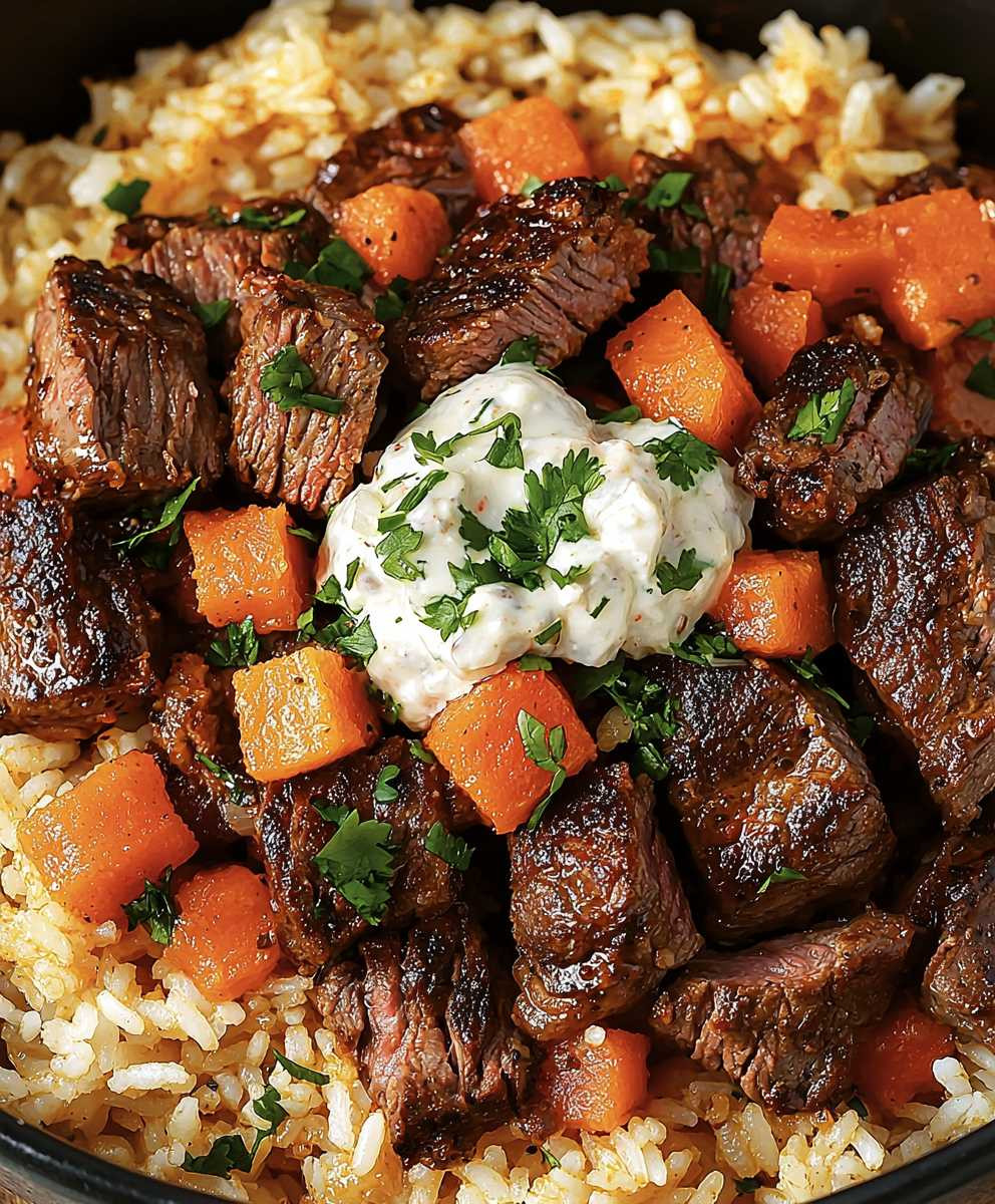 Steak Queso Rice
