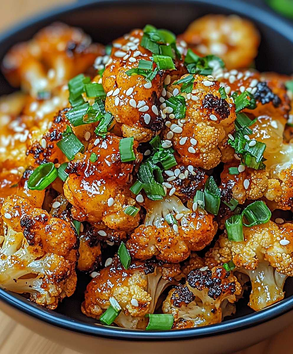 Sweet Spicy Baked Cauliflower