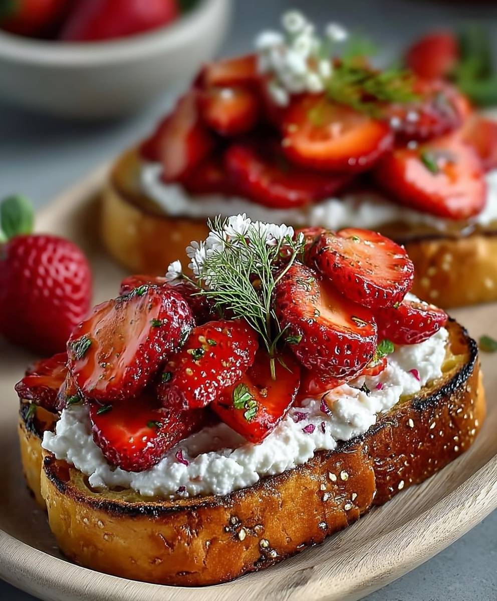 Strawberry Ricotta Toast