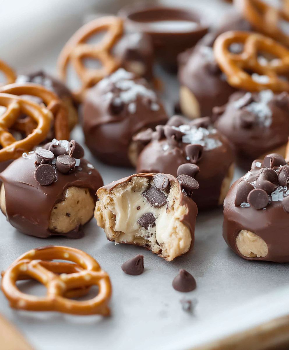 Cookie Dough Pretzel Bites