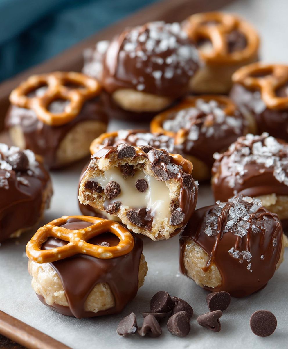 Cookie Dough Pretzel Bites