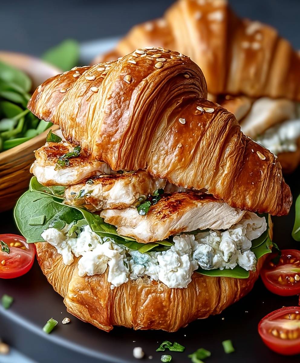Chicken Caesar Croissant Sandwich