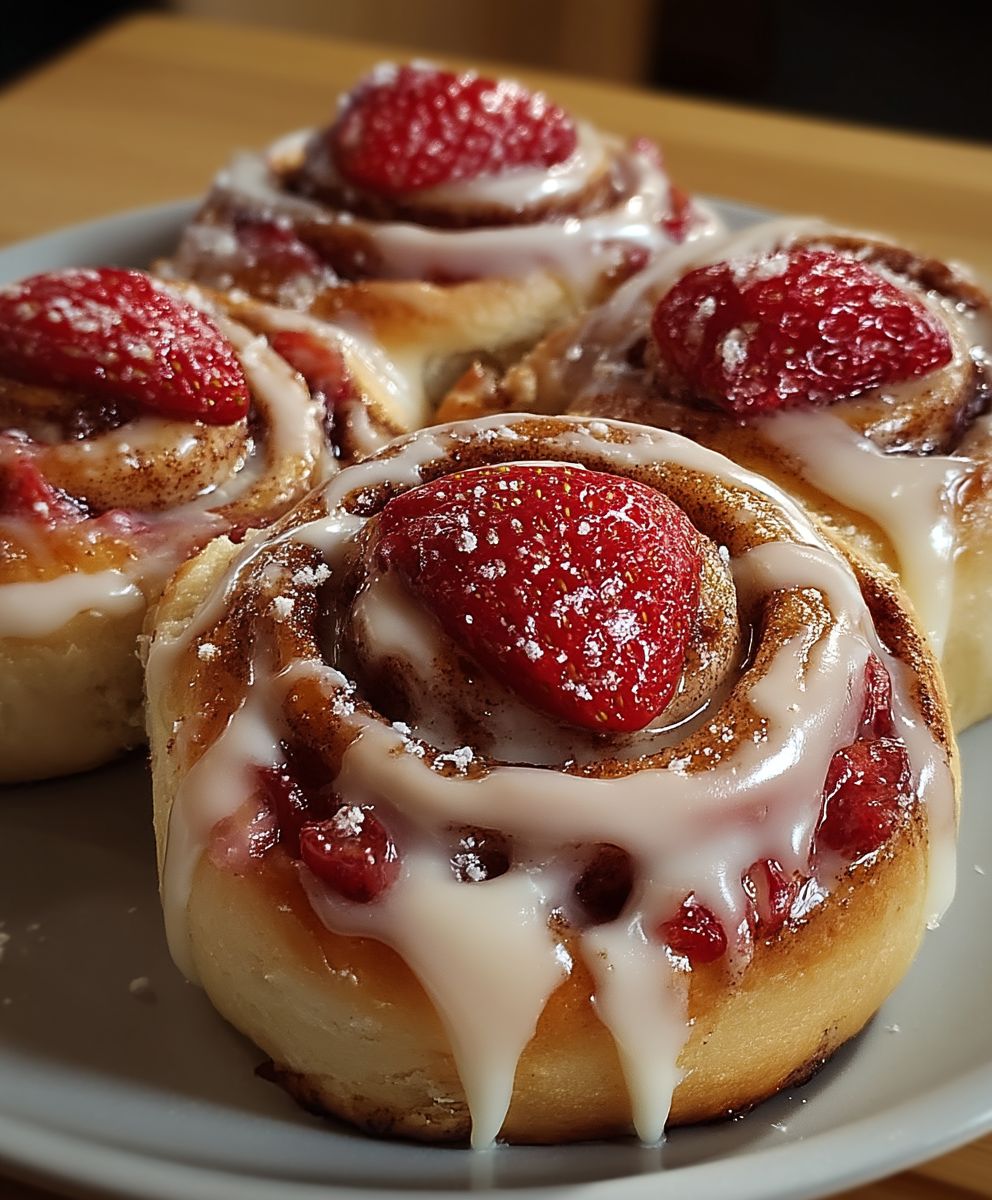 Strawberry Cheesecake Cinnabon Rolls