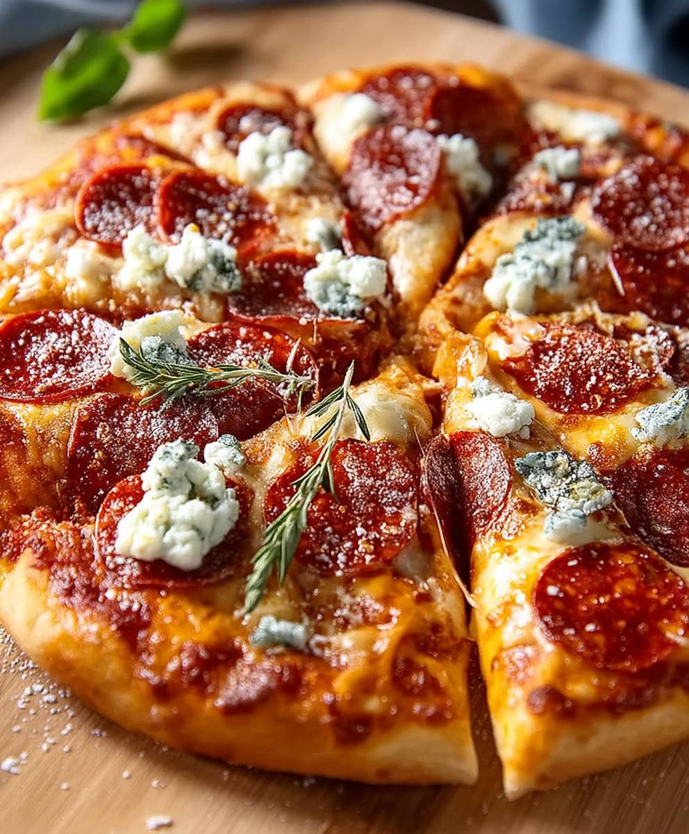Hot honey pepperoni pizza