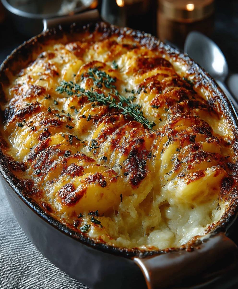 Cheesy Garlic Potatoes Gratin