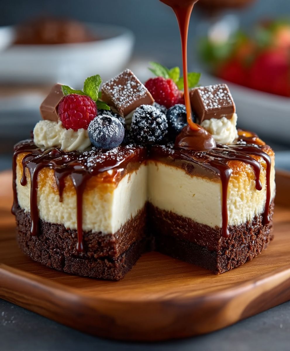 Brownie cheesecake