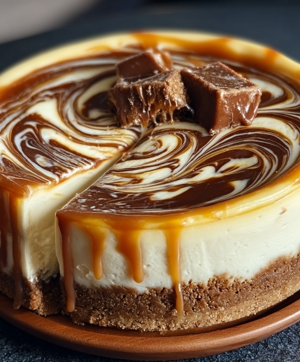 Swirled Caramel Cheesecake