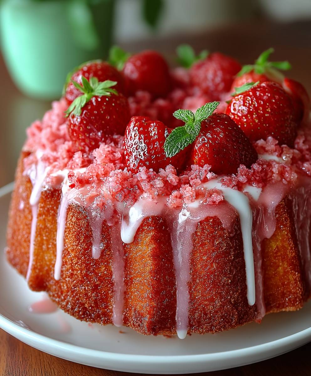 Easy Strawberry Pound Cake