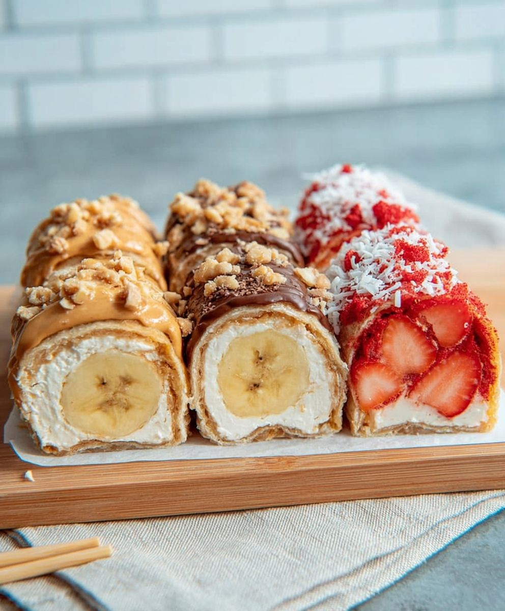 Easy banana sushi rolls