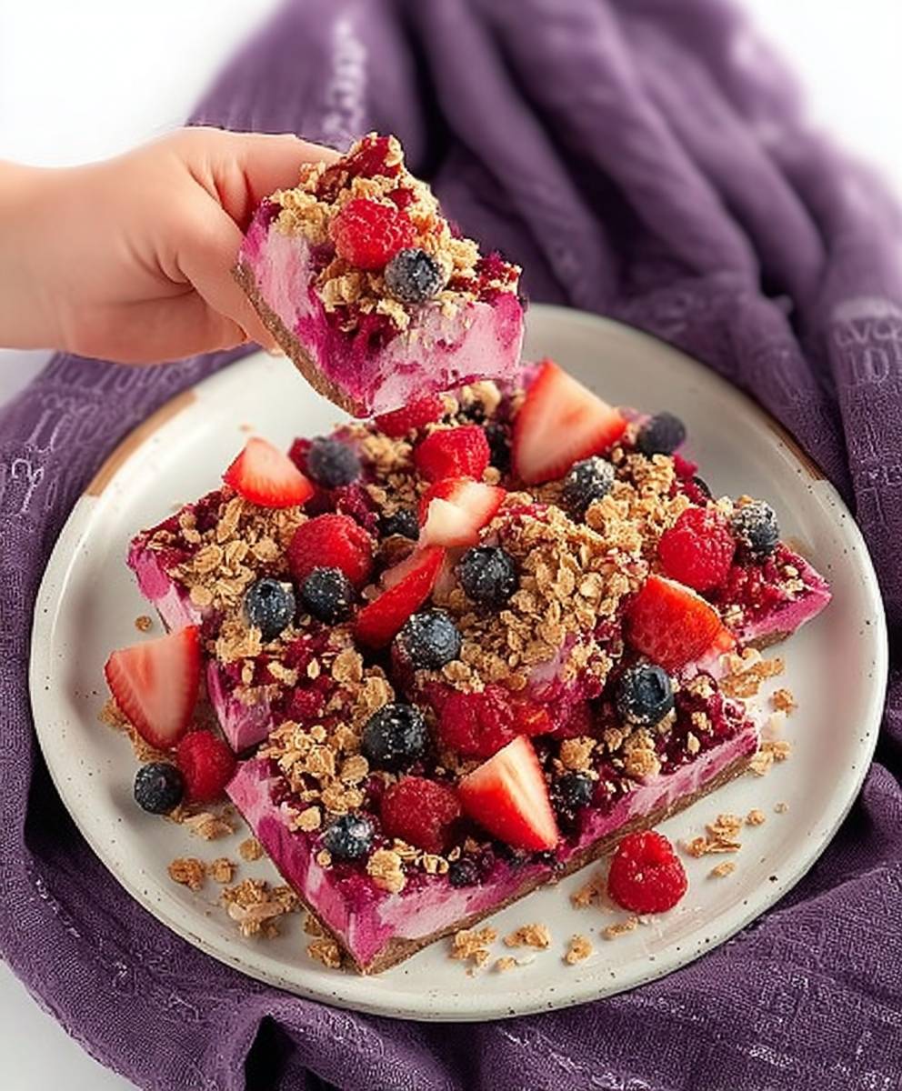 Berry Granola Yogurt Bark