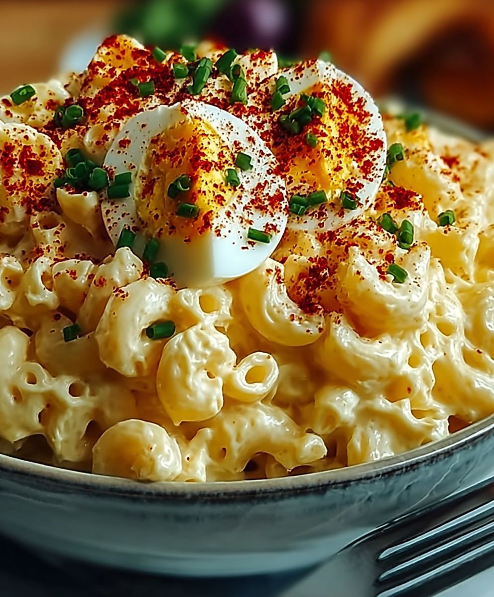 Deviled Egg Macaroni Salad