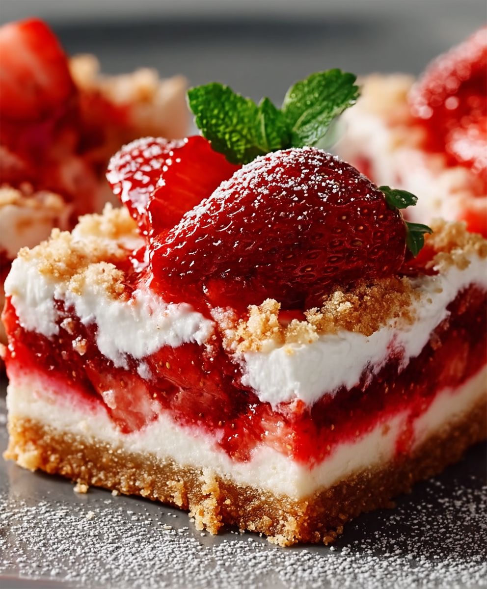 Strawberry shortcake bars