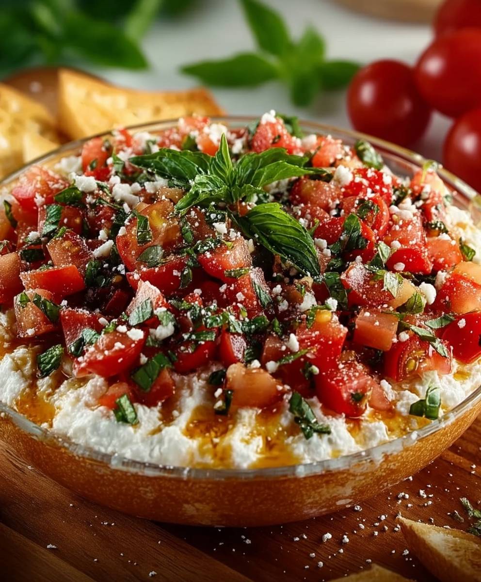 Bruschetta dip appetizer