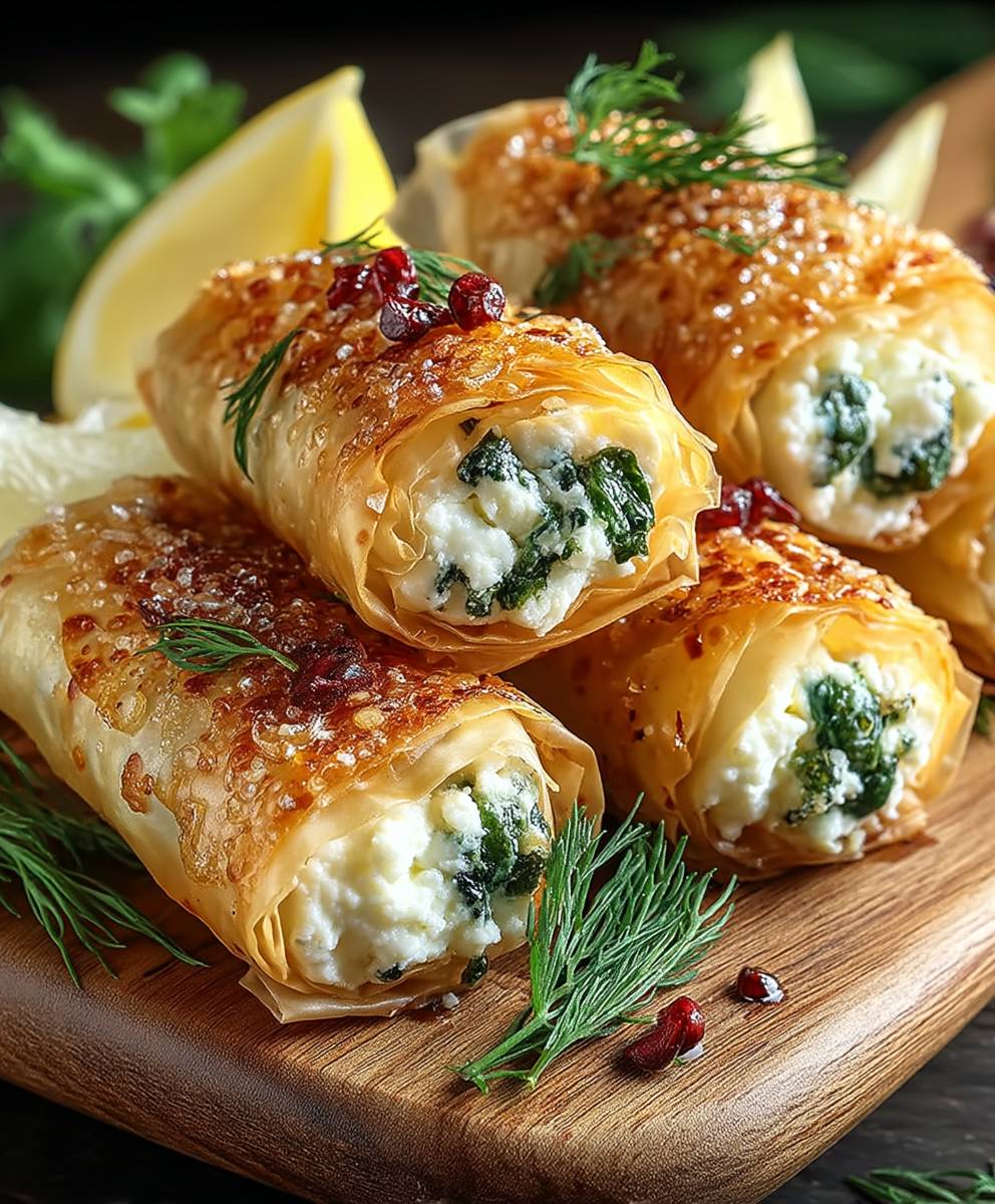 Oven Fried Feta Rolls