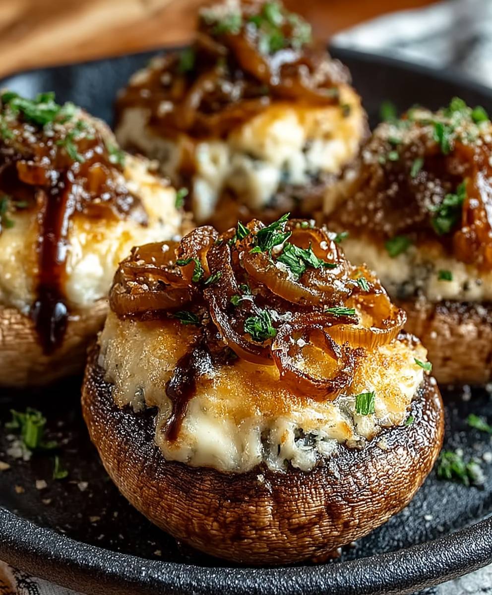Gruyere Stuffed Mushrooms