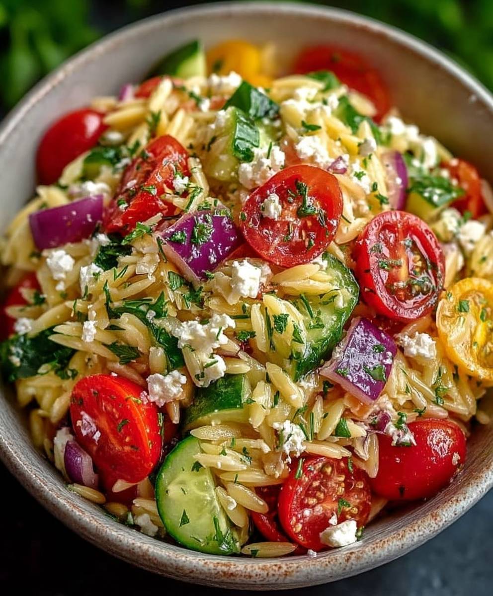 Lemon Orzo Pasta Salad