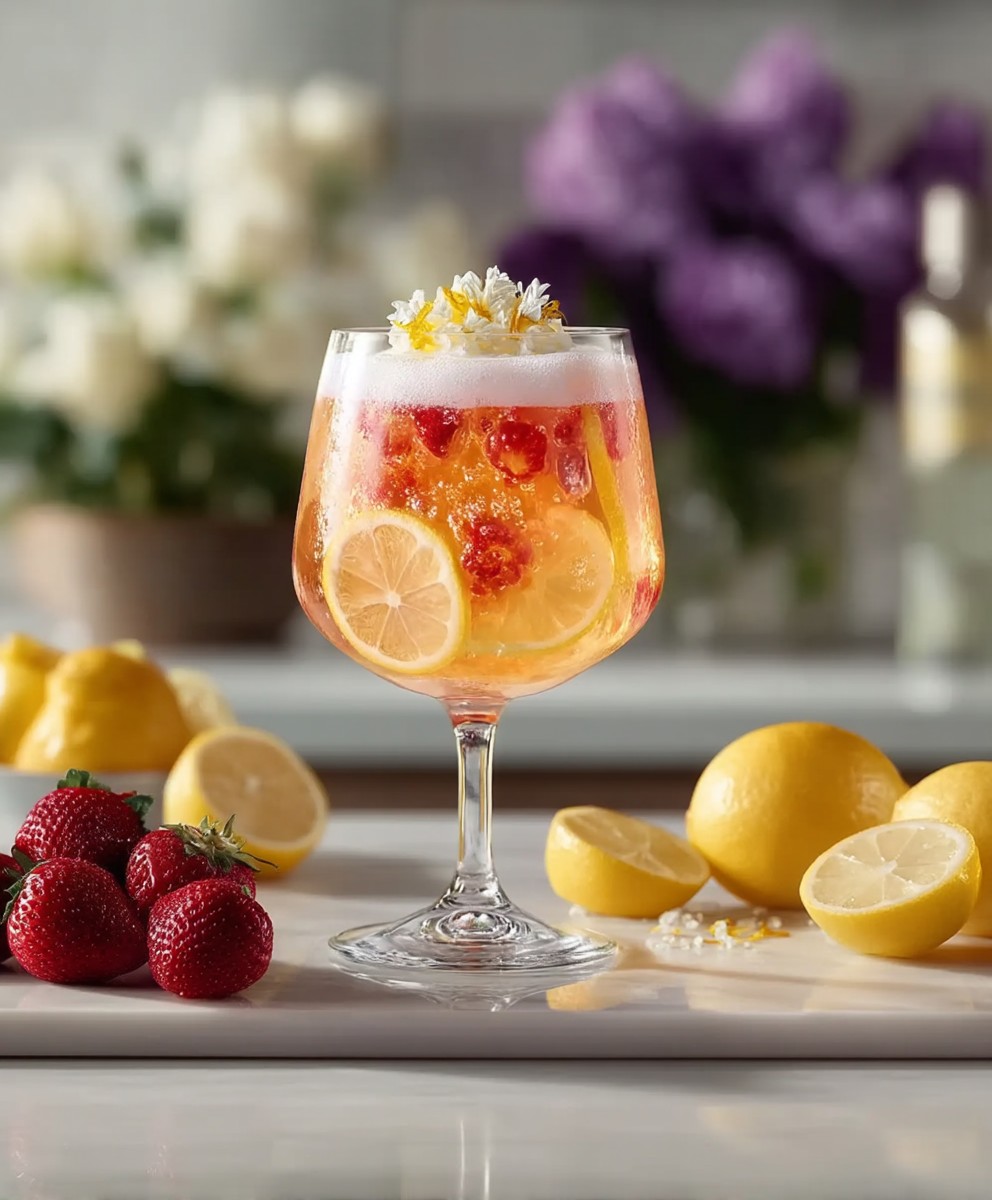 Honey Lemon Butterfly Fizz