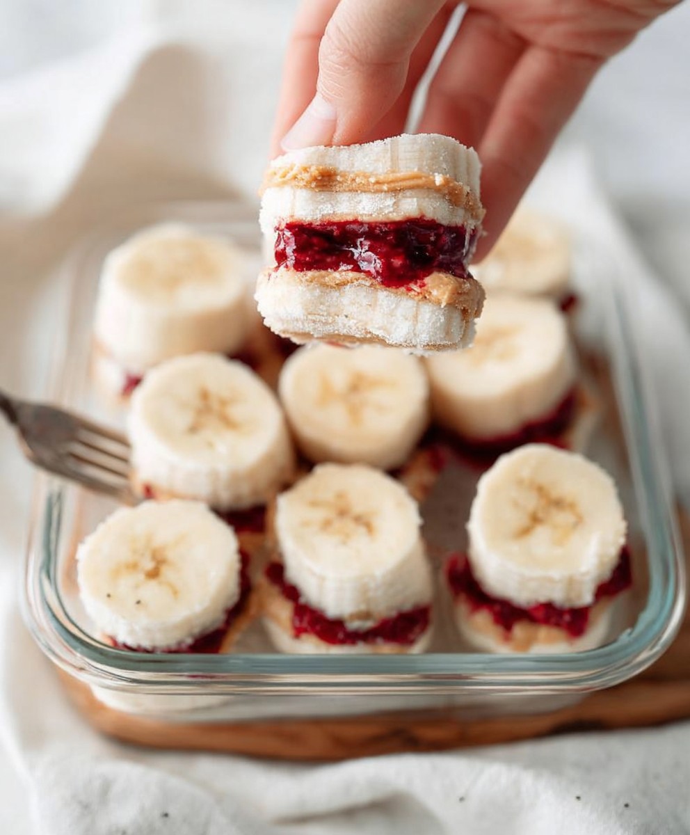 Frozen Banana Peanut Butter Bites