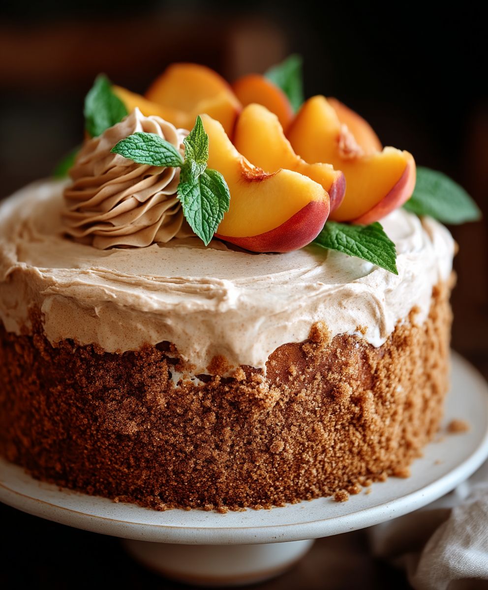Peach cake brown sugar