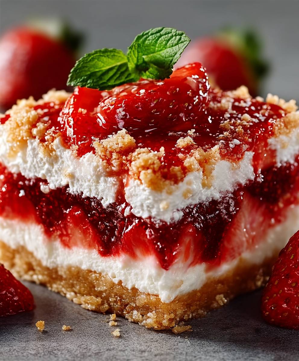 Strawberry shortcake bars
