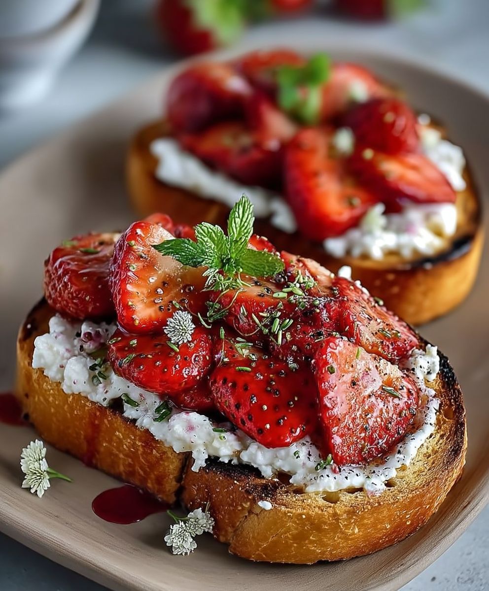 Strawberry Ricotta Toast