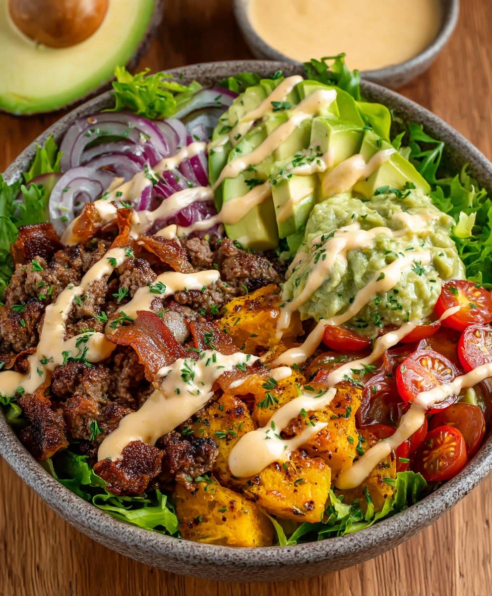 Loaded Burger Bowl