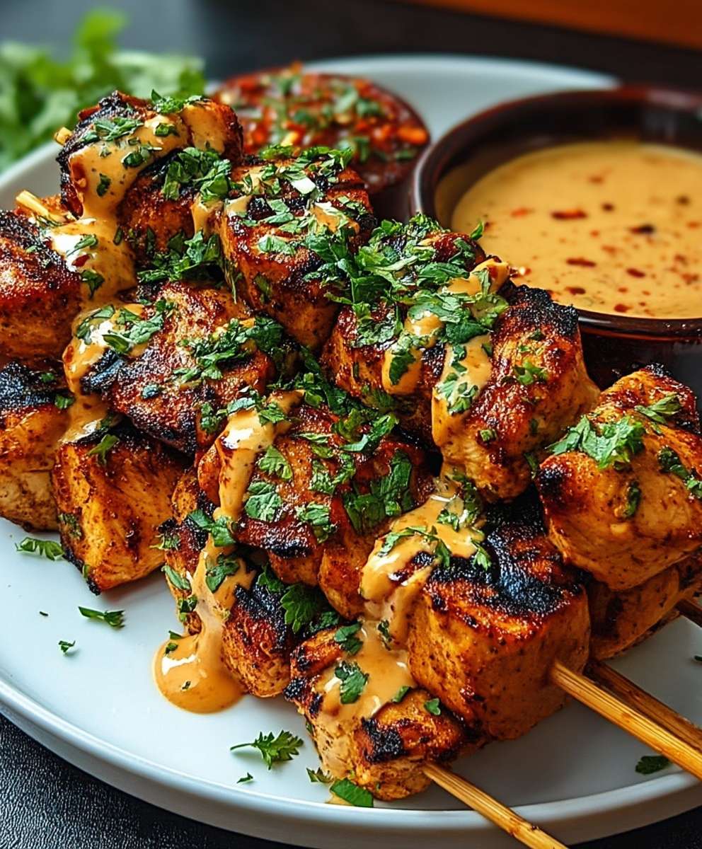 Bang Bang Chicken Skewers