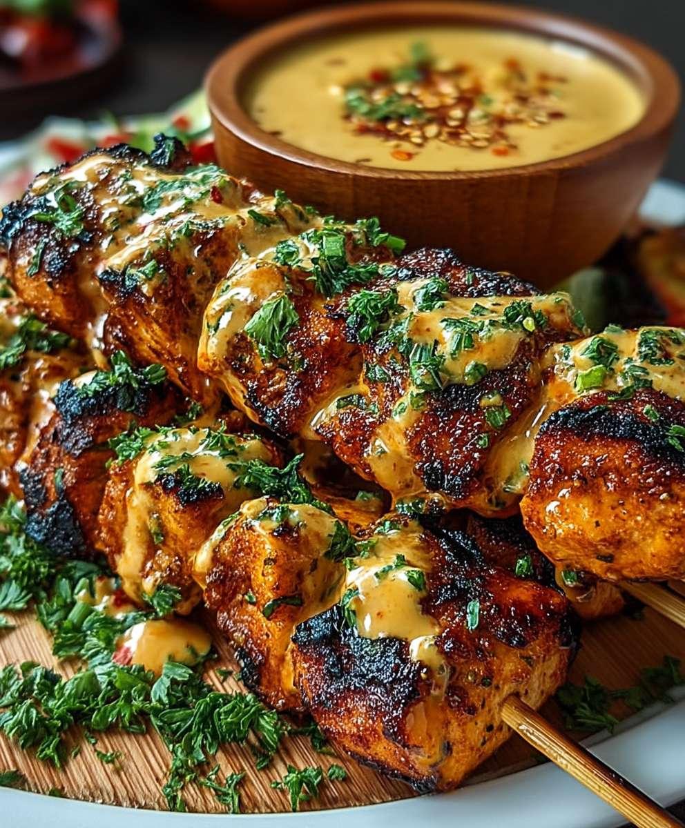 Bang Bang Chicken Skewers