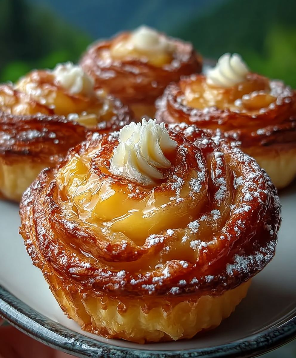Peach Pie Cruffins