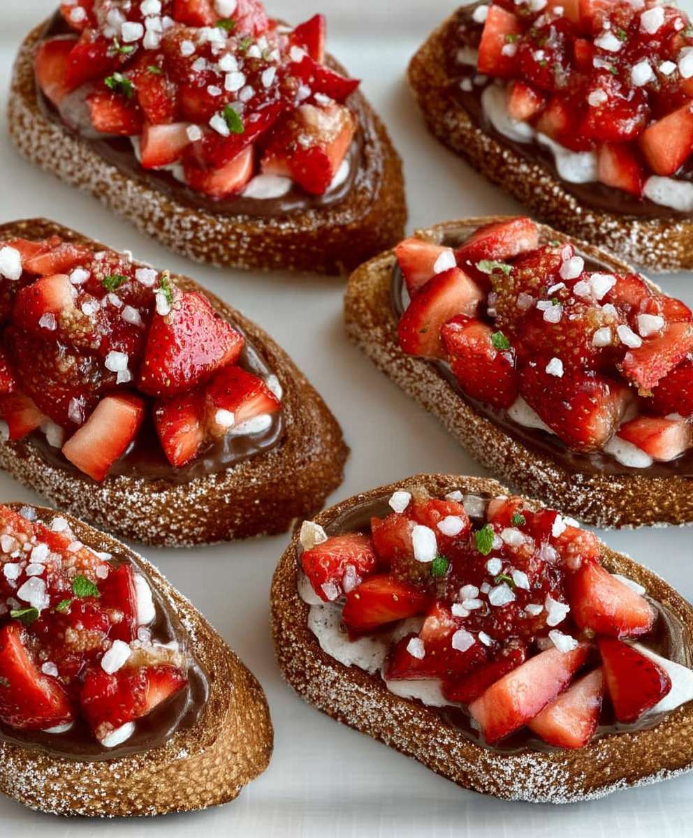 Chocolate Strawberry Bruschetta