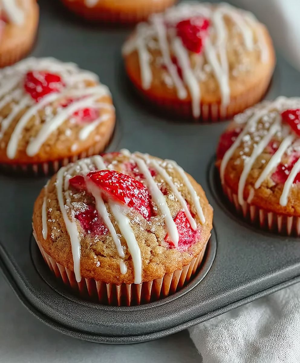 Strawberry Yogurt Muffins