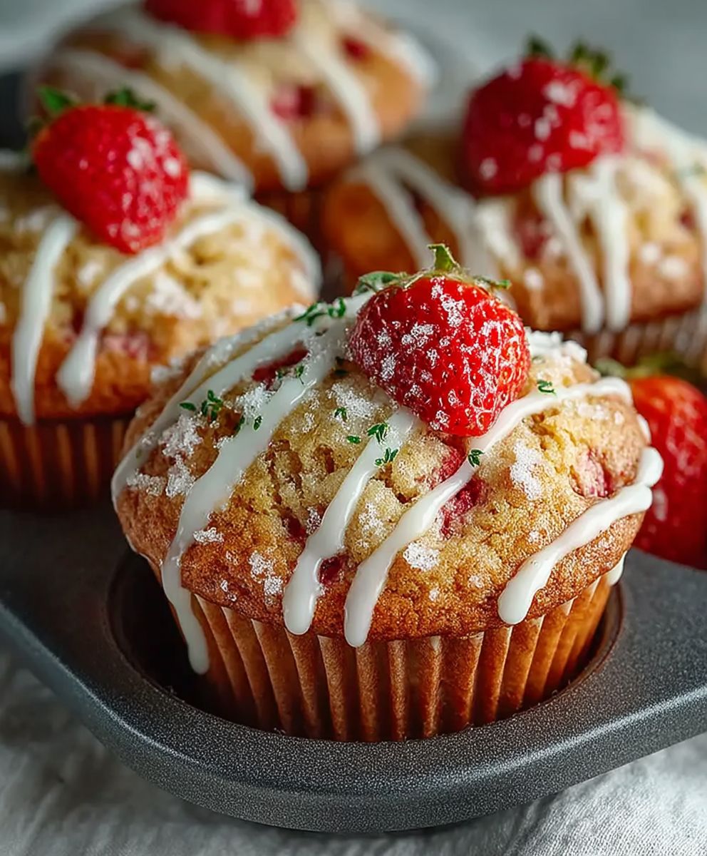 Strawberry Yogurt Muffins