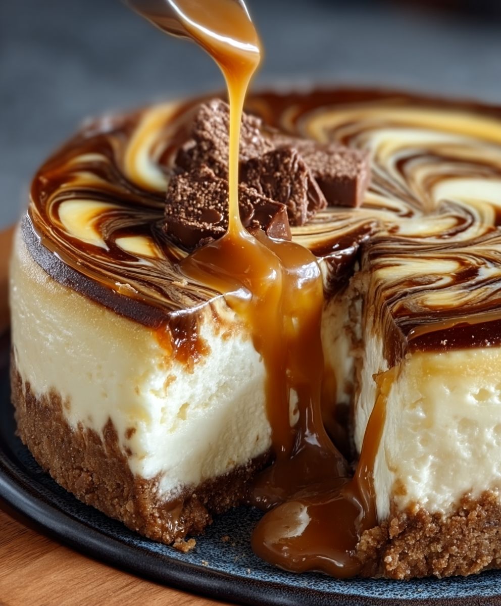 Swirled Caramel Cheesecake