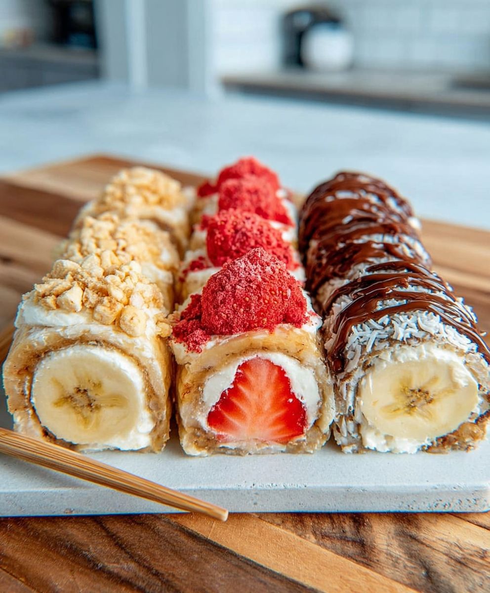 Easy banana sushi rolls