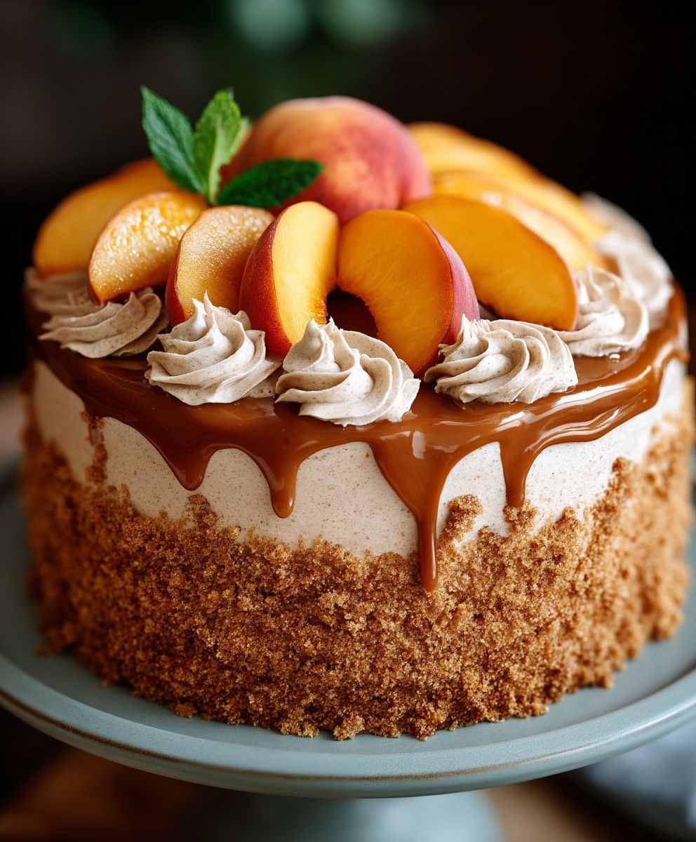Peach cake brown sugar