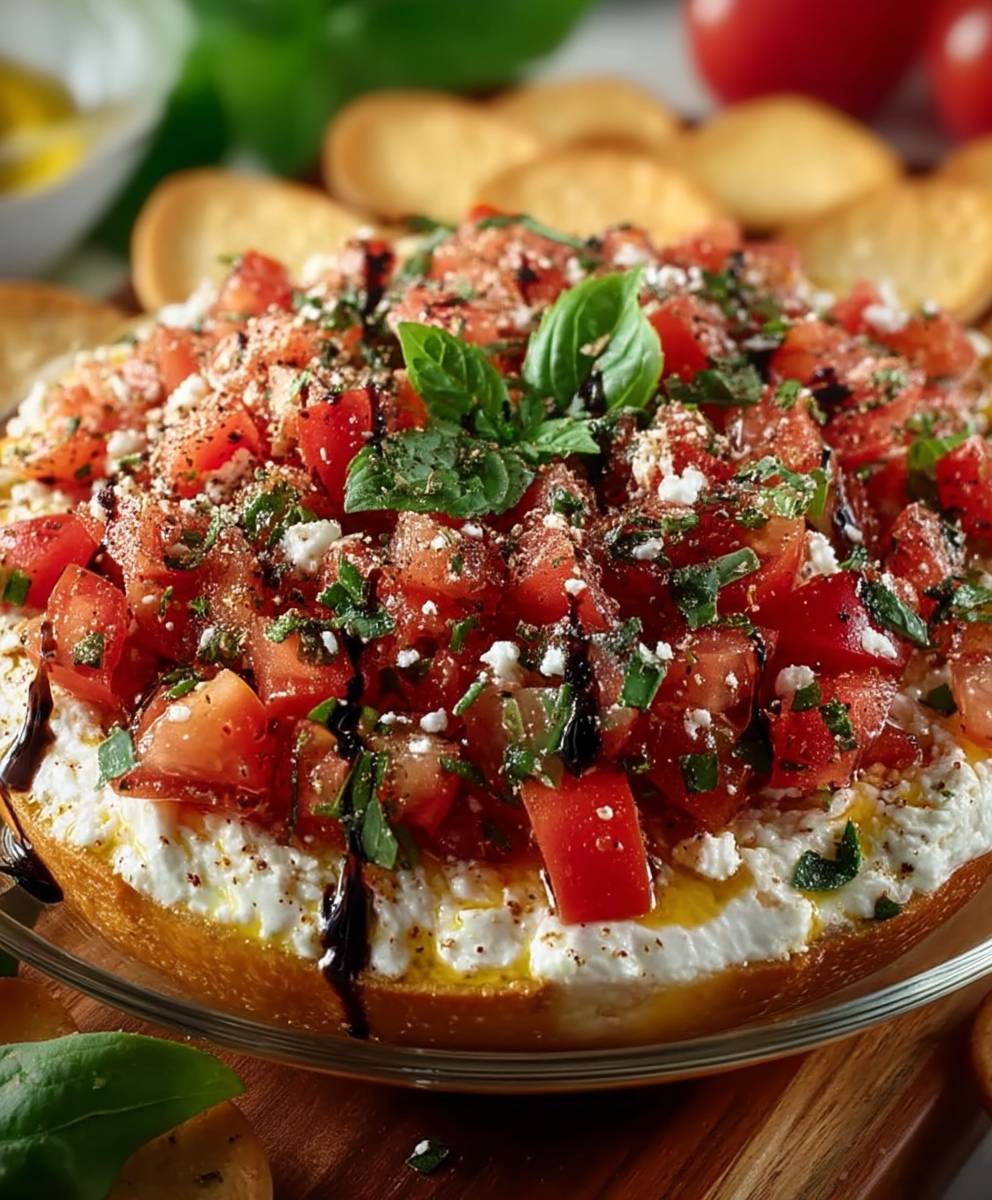 Bruschetta dip appetizer