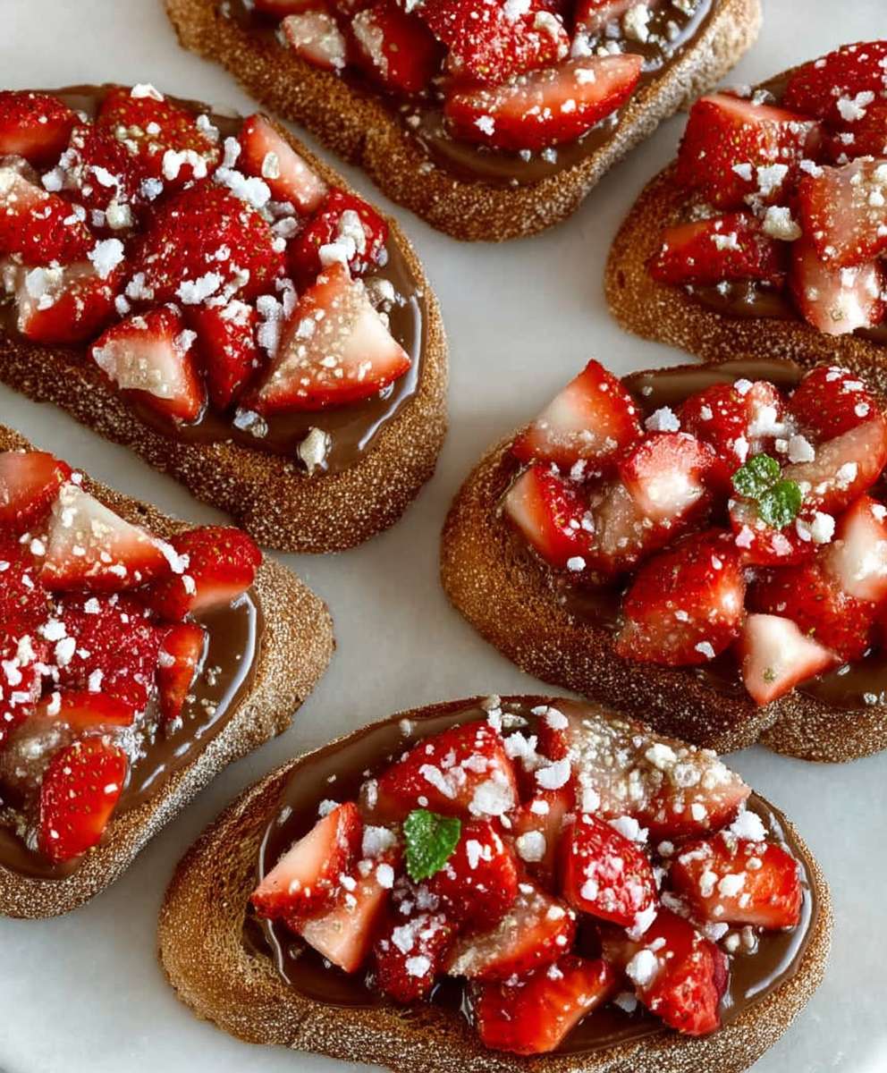 Chocolate Strawberry Bruschetta