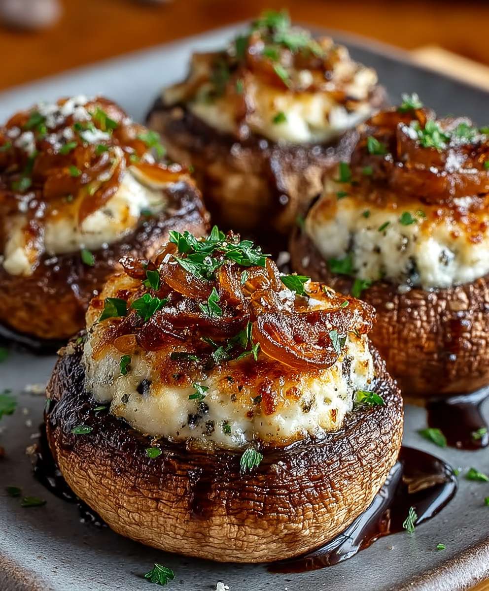 Gruyere Stuffed Mushrooms