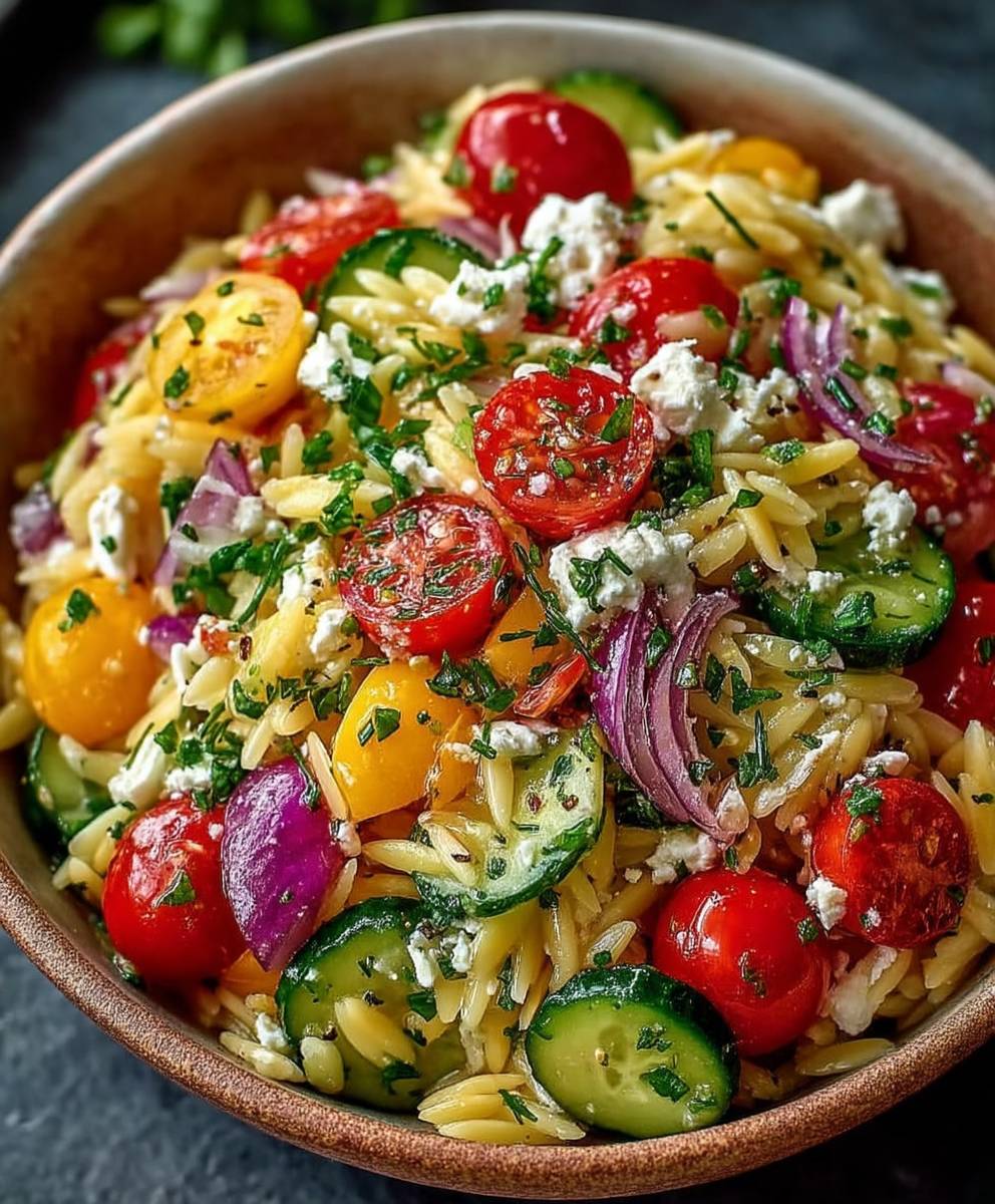 Lemon Orzo Pasta Salad