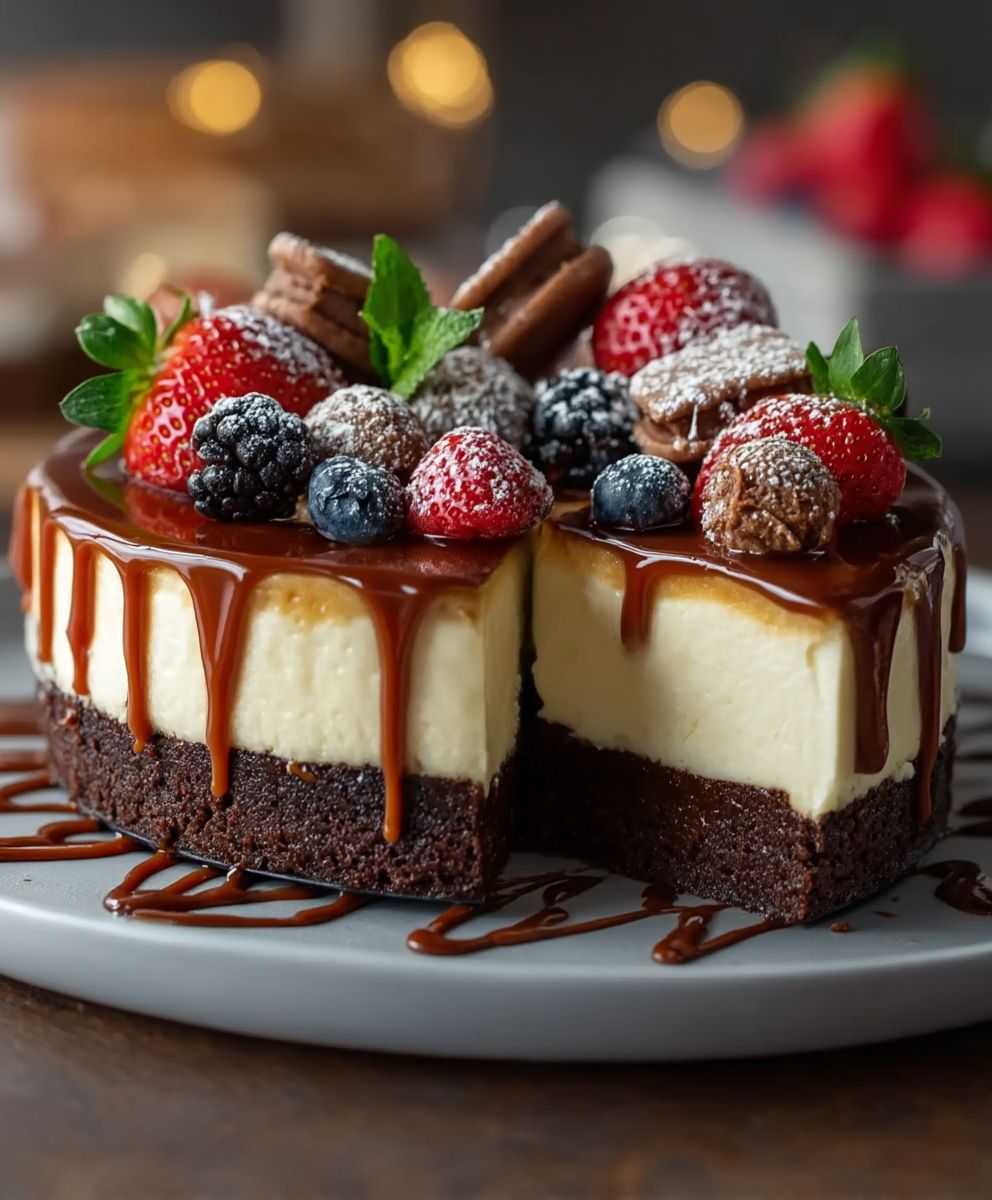 Brownie cheesecake