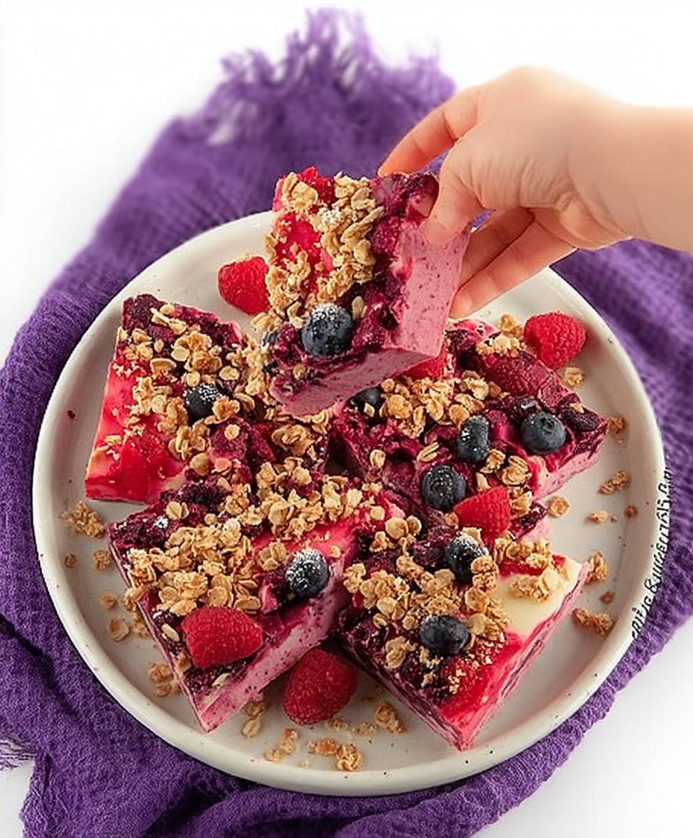 Berry Granola Yogurt Bark