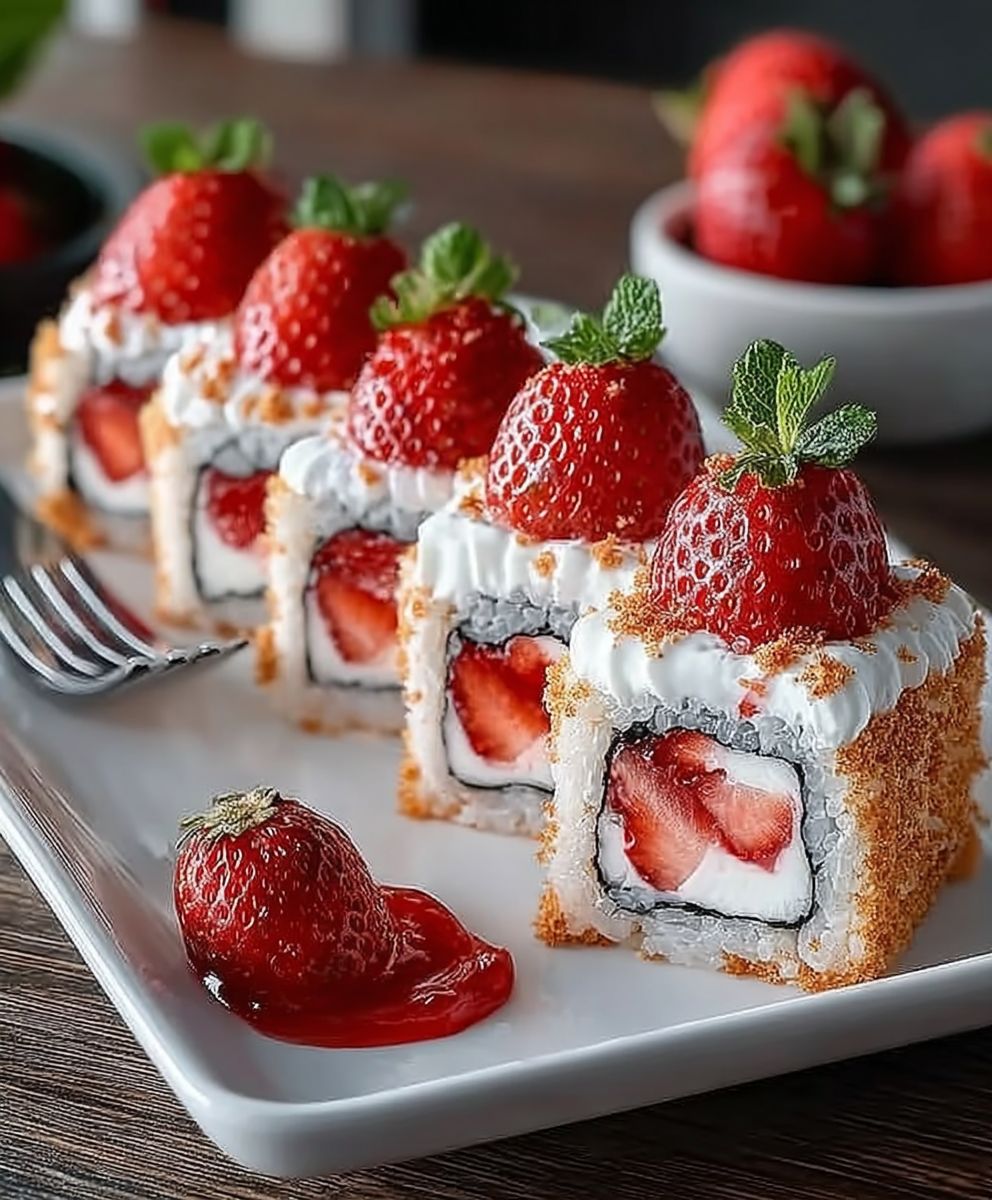 Strawberry Shortcake Sushi