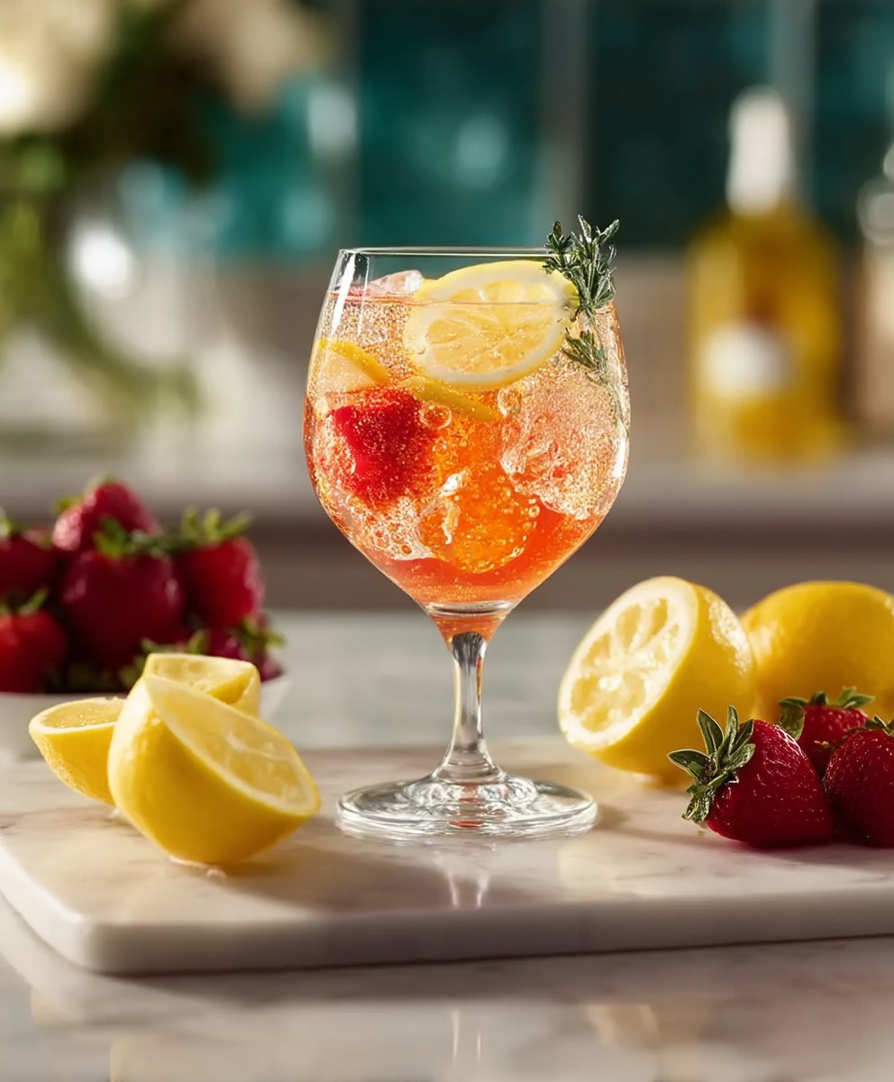 Honey Lemon Butterfly Fizz