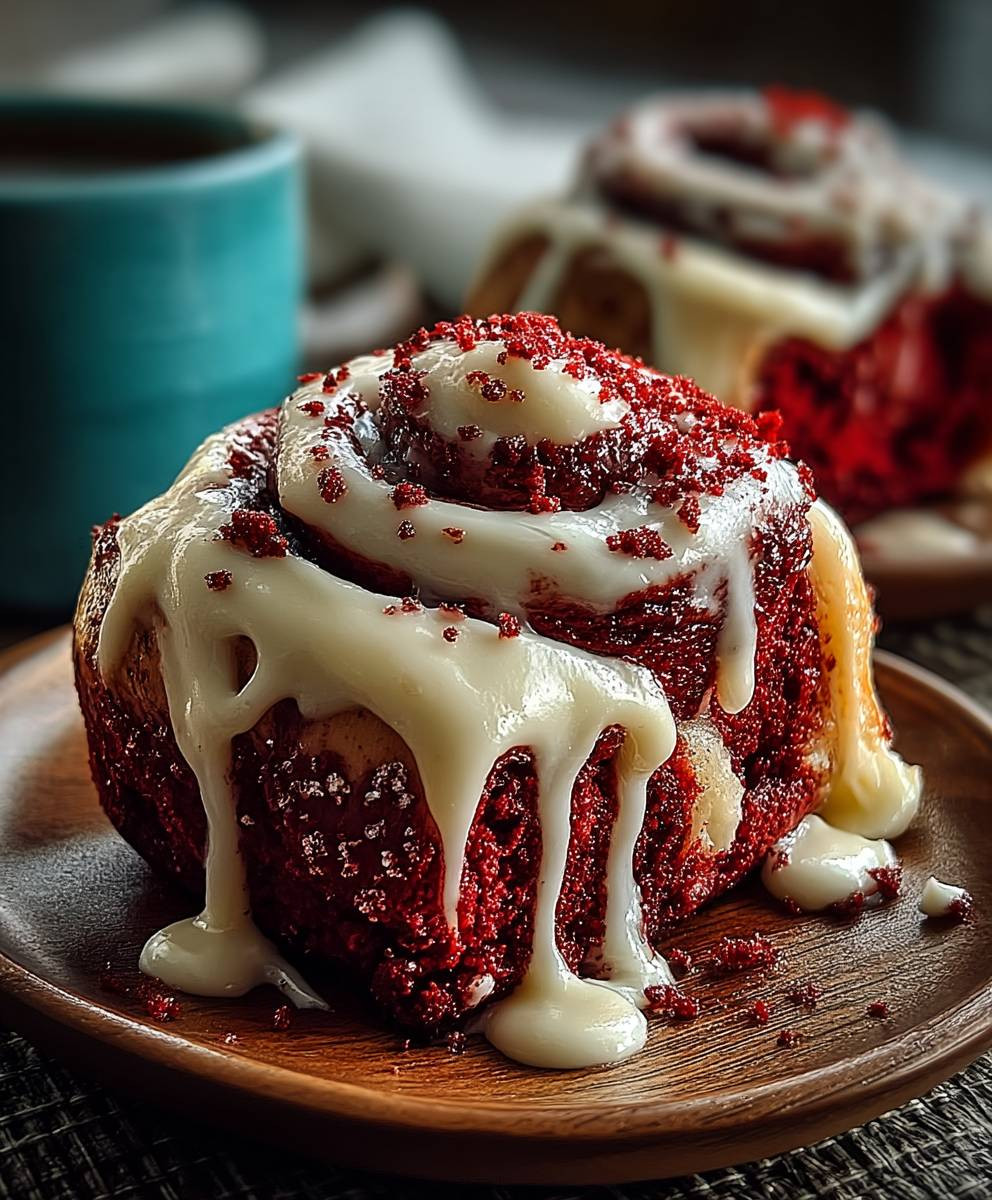 Red velvet cinnamon rolls