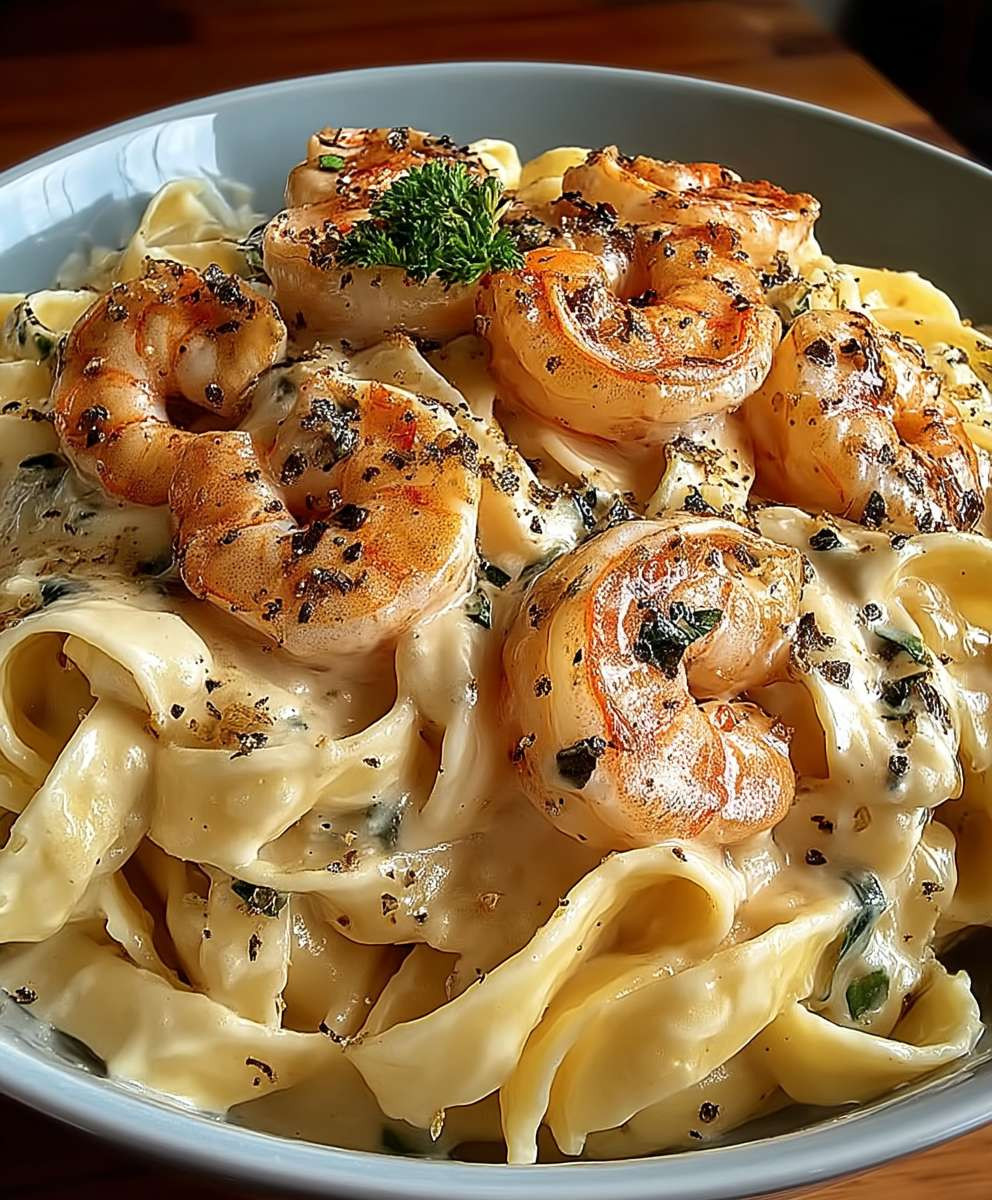 Creamy Shrimp Fettuccine Alfredo