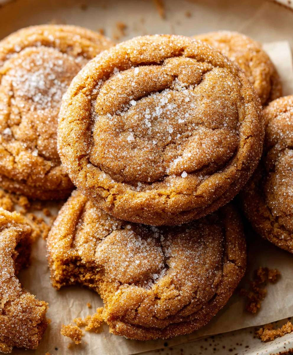 Chewy Pumpkin Snickerdoodle Cookies